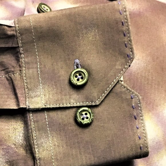 BUGATCHI Spread Collar Cotton Button Front Shirt - Picture 12 of 16